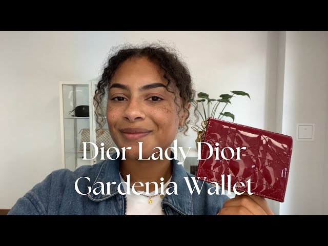【Dior】ディオール ★Lady Dior Gardenia ウォレット ミニ★ Christian Dior ディオール Lady Gardenia ウォレット ミニ