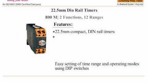 DIN-RAIL MOUNTED ANALOG ON-DELAY-INTERVAL TIMER 800 M SELEC