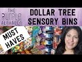 MUST HAVE DOLLAR TREE Sensory Bin Ideas