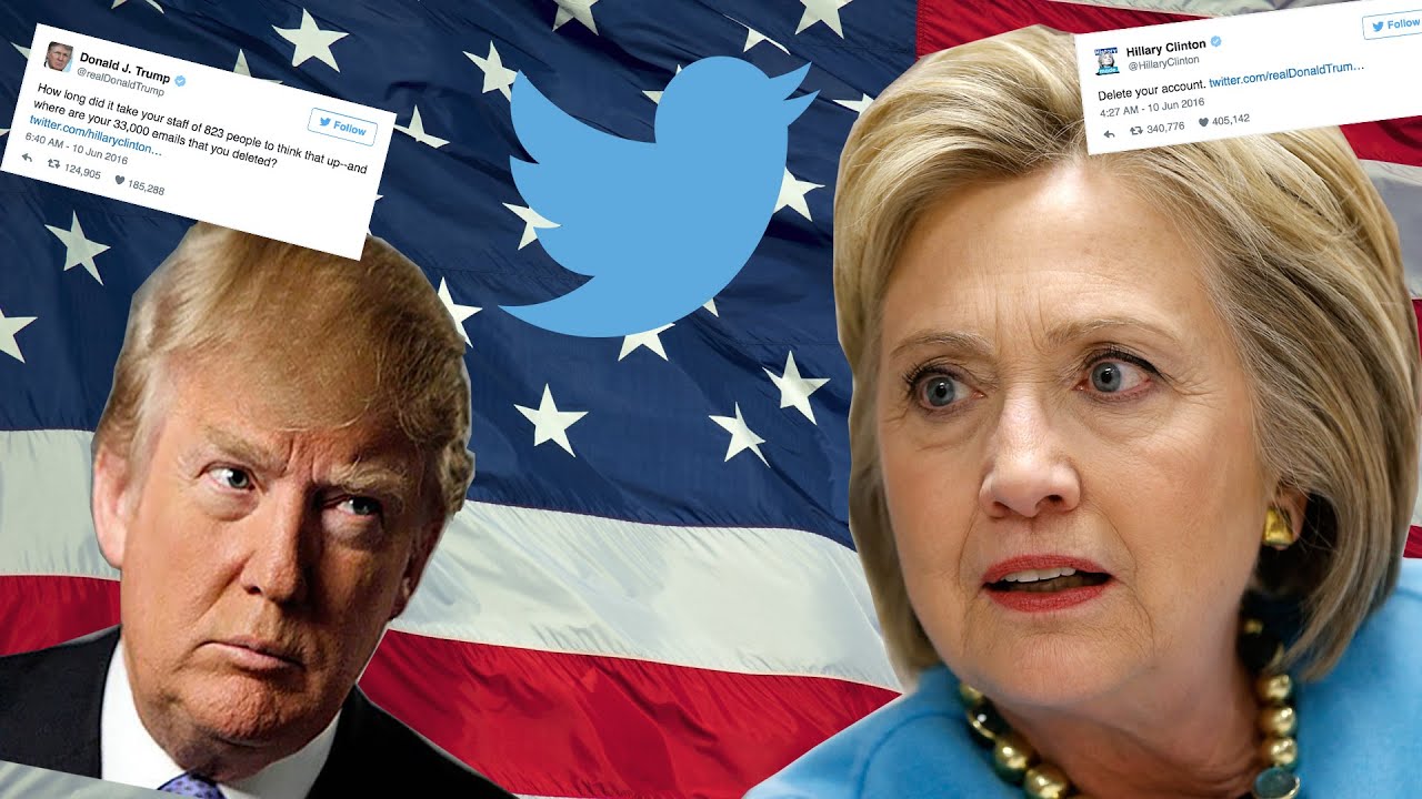 Donald Trump vs Hillary Clinton Twitter BATTLE! - YouTube