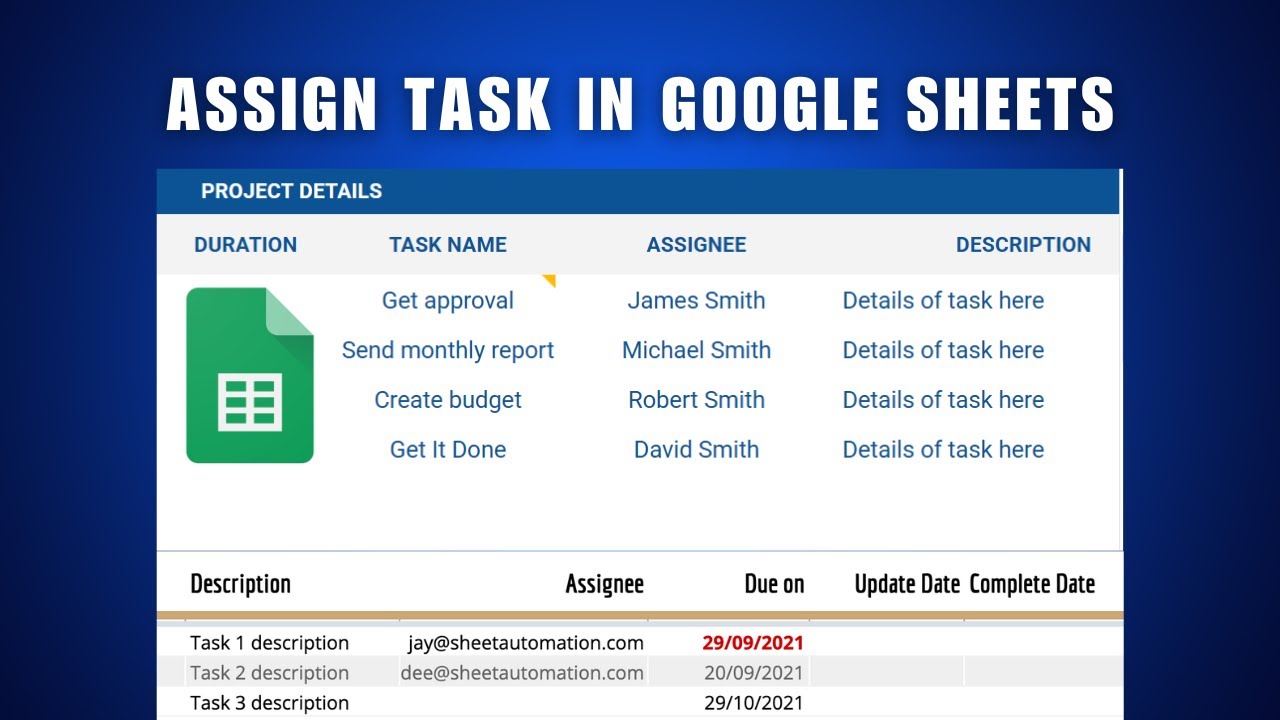 How to assign tasks in Google Sheets 2026 - YouTube