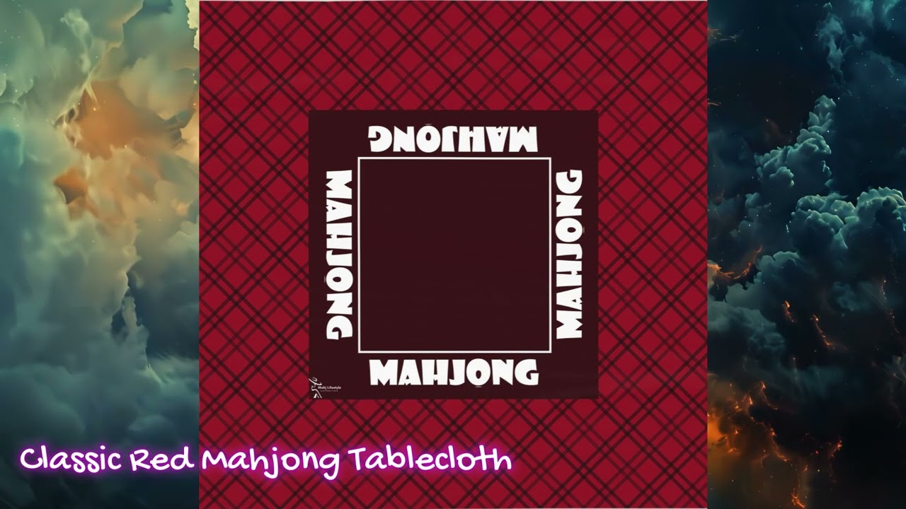 Rich Green Plaid Mahjong Game Tablecloth