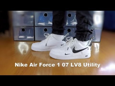 air force 1 utility black on feet