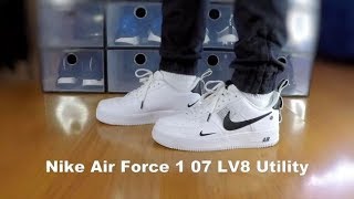 nike air force 1 lv8 utility on feet