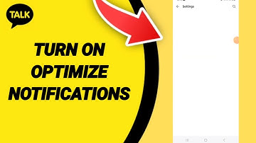 How To Turn On Optimize Notifications On  Kakao Talk App