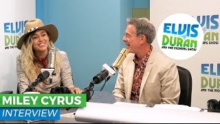 miley cyrus chats about her crazy family loving life in malibu and stage fright elvis duran show