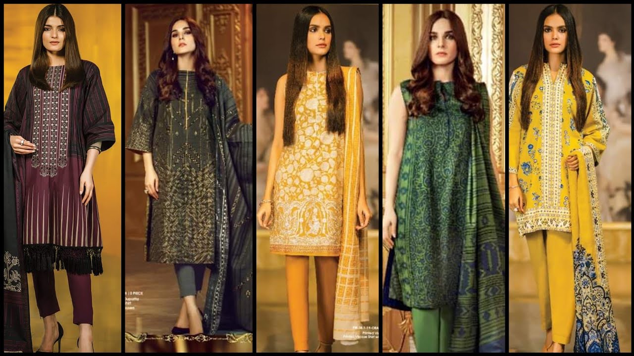 Latest Very Trendy Jacquard & Blovk Print Collection With Woolen Shawls