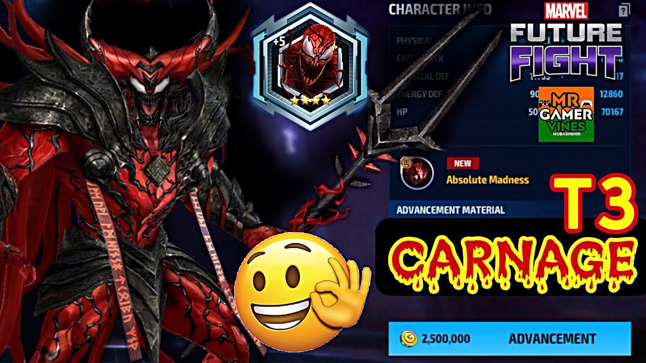 😏 CARNAGE T3 build in Marvel future fight Mr GAMER VINES Hindi 👍 - YouTube