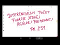 Diferenciálny počet - Príklad 251 (1. časť) - Priebeh funkcie