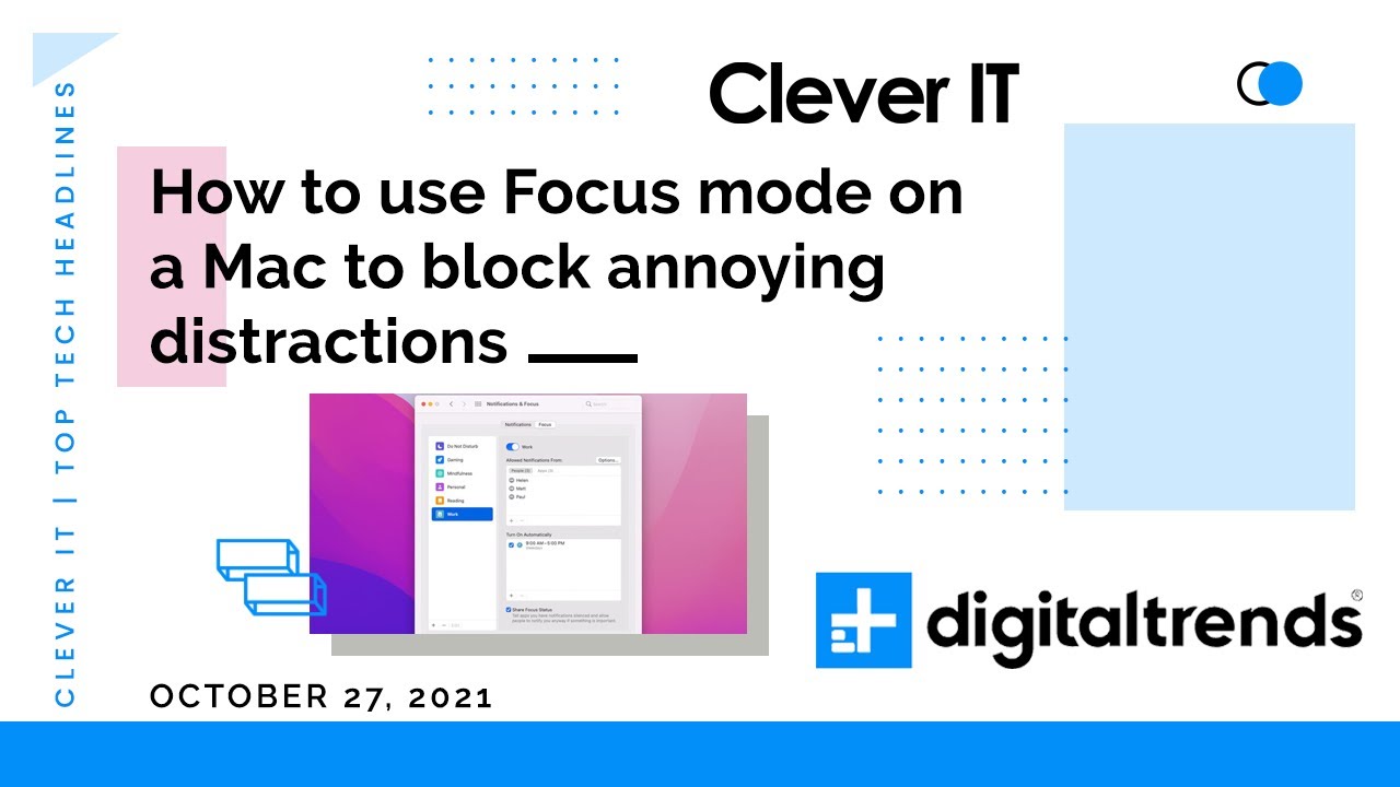 How to use Focus mode on a Mac to block annoying distractions - YouTube