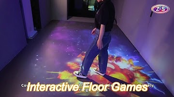 80 scenes interactive floor station 4000 lumen all in one for indoor playgrounds