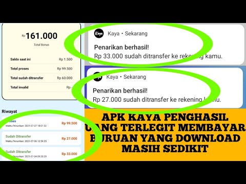 BARU RILIS | Apk KAYA Penghasil Uang | Cara Daftar Aplikasi Kaya Dapatkan 15k | Apk Penghasil Dana