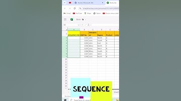 "Create Dynamic Number Sequences in Excel with SEQUENCE"!  #excelfunction