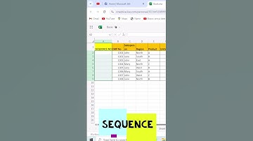 "Create Dynamic Number Sequences in Excel with SEQUENCE"!  #excelfunction