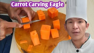 The Chef Carving carrot🥕 🦅🐦/ការ៉ុតឆ្លាក់រូបសត្វ /bird pine apple flower eagle 🦅