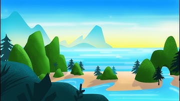 #Photoshop Tutorial - 2d Background drawing / how to make background in Photoshop