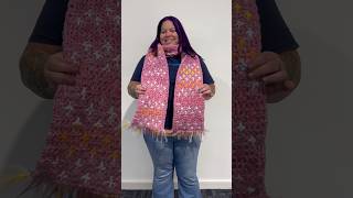 I finished the reversible crochet scarf! Which side is your favorite?  #crochet