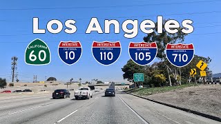 Exploring LA's Freeways: A Drive Along Interstate 710, 105, 110, 10, SR60 | California Driving Tour