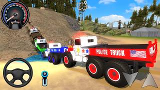 Juegos De Carros - Transporting US Police Monster Trucks #2 - Car Extreme Racing Android [Gameplay] screenshot 4