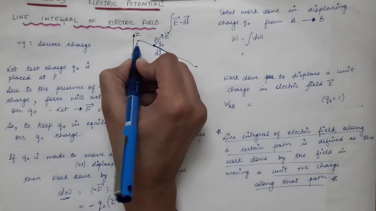 Lecture 24 | 1st Semester | Line integral of Electric field