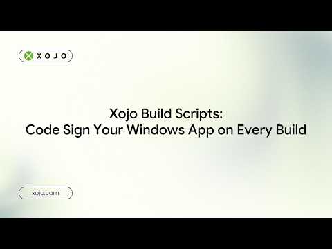 Automate Windows Code Signing in Xojo with a Build Script