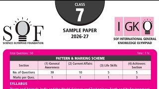 IGKO Class 7 🔥 Sample Paper SOLVED | 100% Score Strategy 2026-2027 by @AyushConnection 