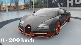 Buggati Veyron Exterior Interior [0-200] Speed test - Forza horizon 3