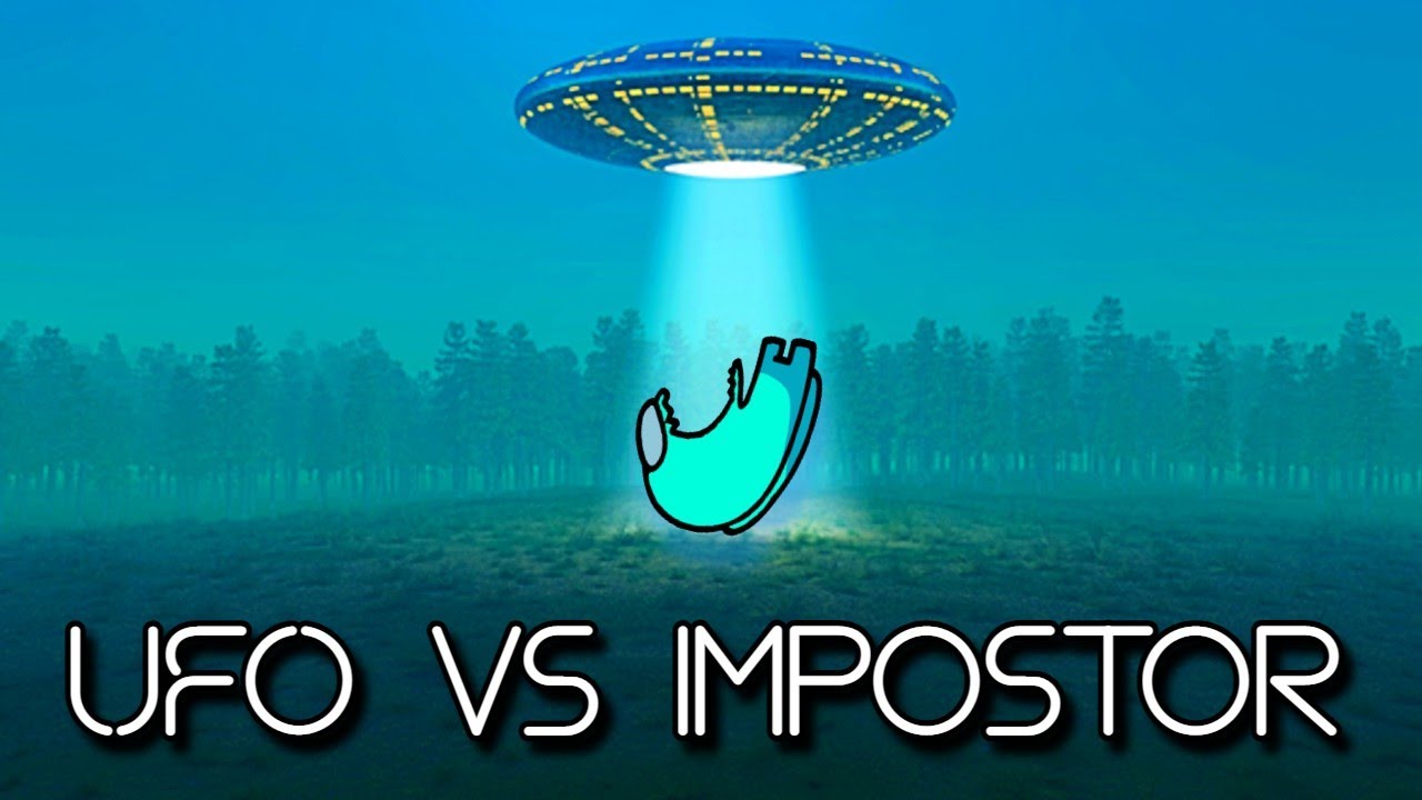 UFO vs impostor. Among Us animation. Imposter killer