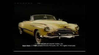 Buick Cars - Rain Man Vhs 1989 Tv Commercial