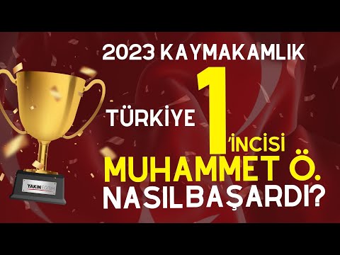 2023 KAYMAKAMLIK SINAVI TÜRKİYE 1'İNCİSİNİN BAŞARI HİKAYESİ