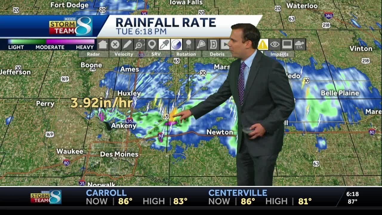 Another warm one today with more scattered storms coming Wednesday ...