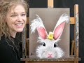 Learn How to Paint BAD HARE DAY with Acrylic - Paint & Sip at Home - Step by Step Painting Tutorial