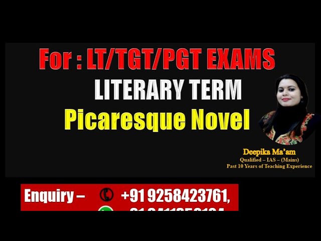 Picaresque Novel ||Literary term||UKSSC TGT PGT DSSSB EMRS NVS GIC KVS UGCNET||B.A. ||M.A.