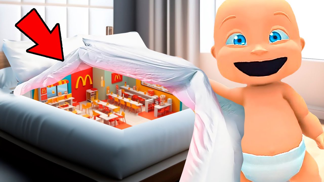 Baby Builds A SECRET McDonald's Room!