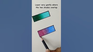 How to blend wax based colored pencils to create a smooth colour gradient,beginners tutorial #shorts