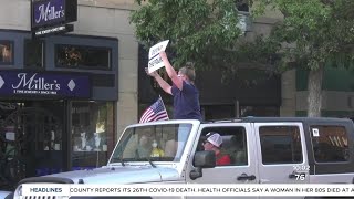 Hundreds of cars come through Bozeman for the Defend the Police Rally