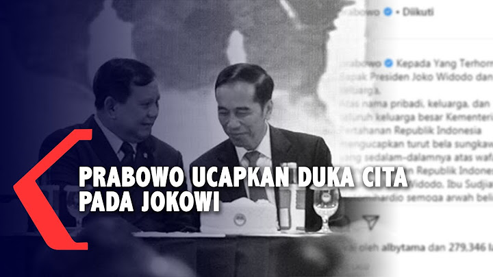 Unggah Foto Berdua Jokowi, Prabowo Ucapkan Duka Cita