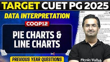 CUET PG 2025 Data Interpretation | Pie Charts & Line Charts | CUET PG COQP12 | PW