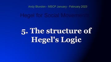 5. The Structure of Hegel