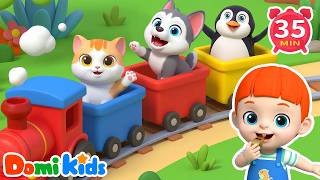 farm animals train cheerful riding rhyme nursery rhymes