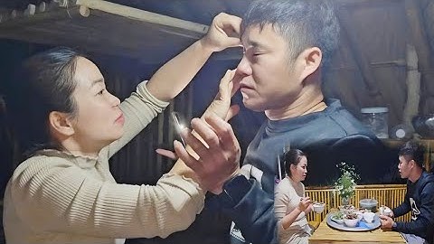 The girl was very happy to cook for Nam and worried about him when he wasn