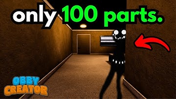Can You Make a GOOD HORROR GAME with 100 PARTS? - Obby Creator