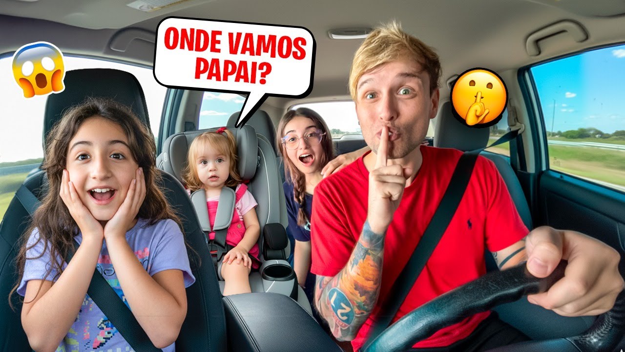 LEVEI MINHAS FILHAS em um LUGAR SECRETO SEM ELAS SABEREM! *Deu ruim! Pai Também Vloga