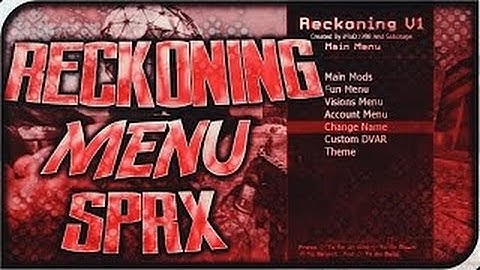 ★[MW3/PS3] SPRX MOD MENU RECKONING V1 NON/HOST+DOWNLOAD★