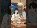 Relaxing Village Kitchen Scene 🌙 Fireflies Outside | Cozy Slow Living Animation