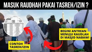 Masuk Raudhah Pakai Tasreh / izin?. Begini Antrean Menuju Raudlah Di Masjid Nabawi