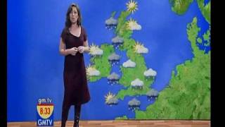 Gmtv Clare Nair Presenting The Weather In Knee High Boots