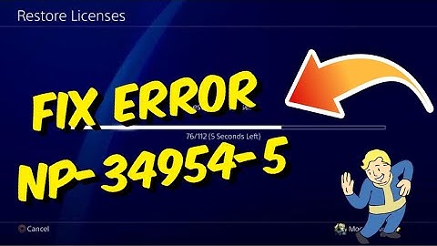 How To Fix PS4 Error NP-34954-5