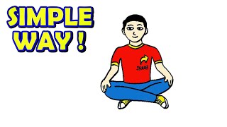 How to draw a person sitting down cross legged simple way | Easy Drawing Ideas For Beginners