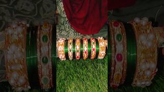 New design green colour stylish chudi set viral #video# beautiful# YouTube short #bangles set ❤️✅🧿
